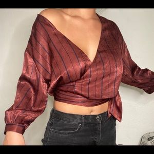 Striped J.O.A top. 100% Polyester.